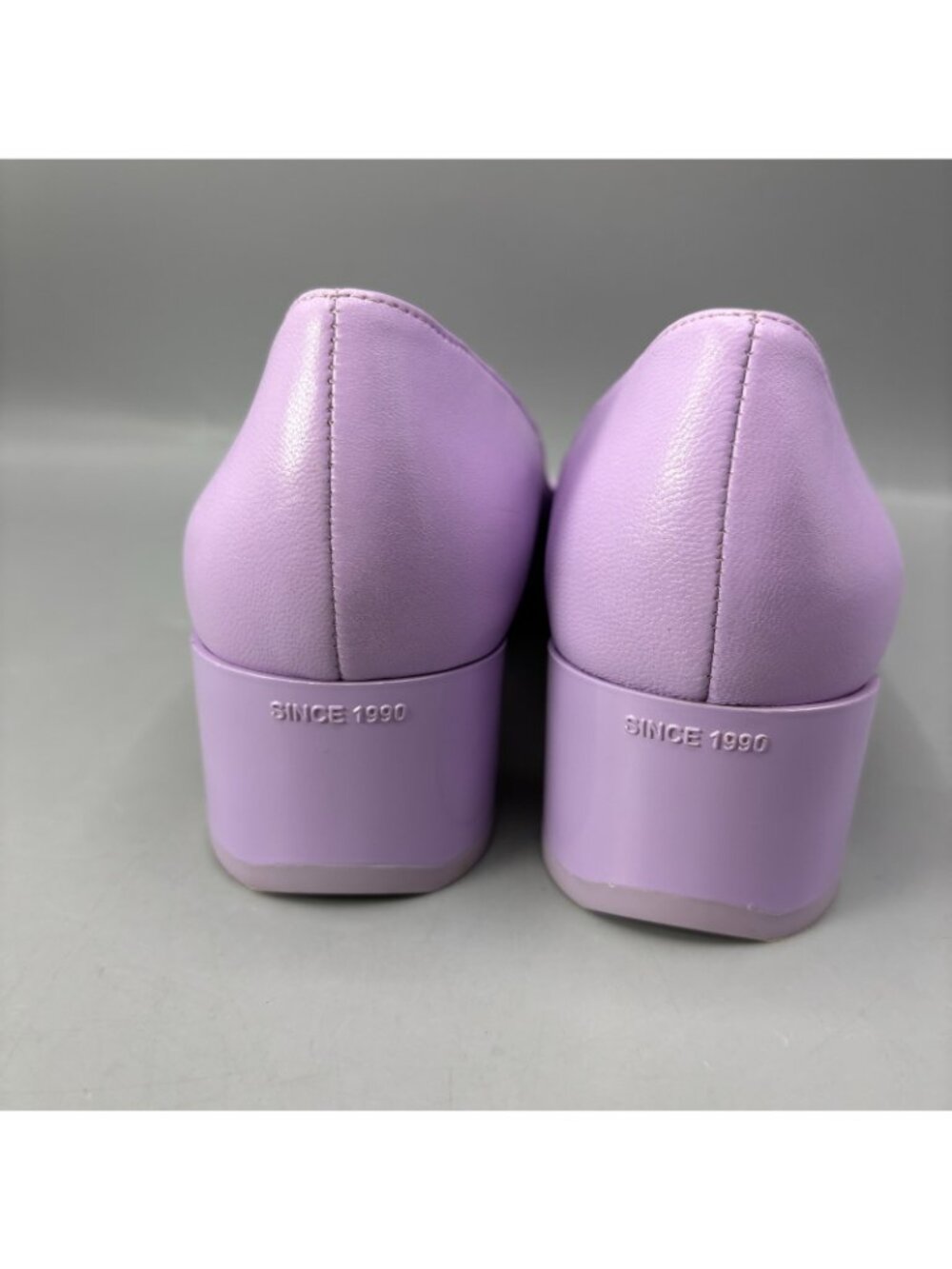 Franco Sarto Natalia Pumps Womens 7.5 Purple Leather Stylish Bow Detail Slip On - Picture 4 of 9